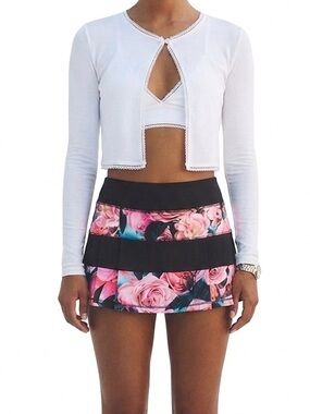 LULULEMON Pace Rival Skirt (Regular) *4-way Stretch Secret Garden / Black Size 8